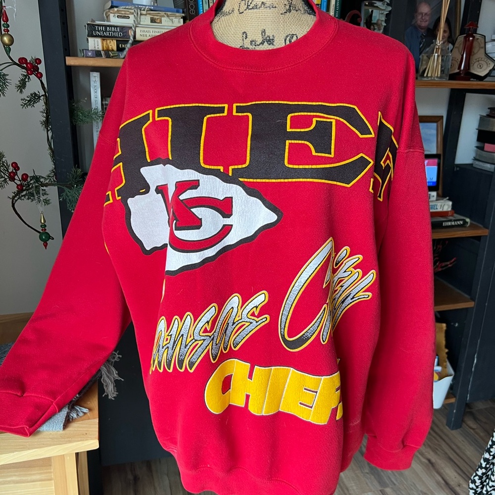 Kansas City Chiefs Red Crewneck Sweater